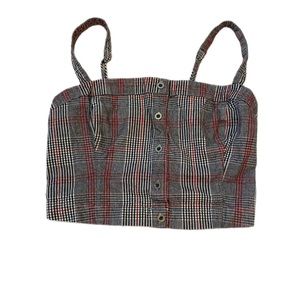 Hollister plaid cropped tank top